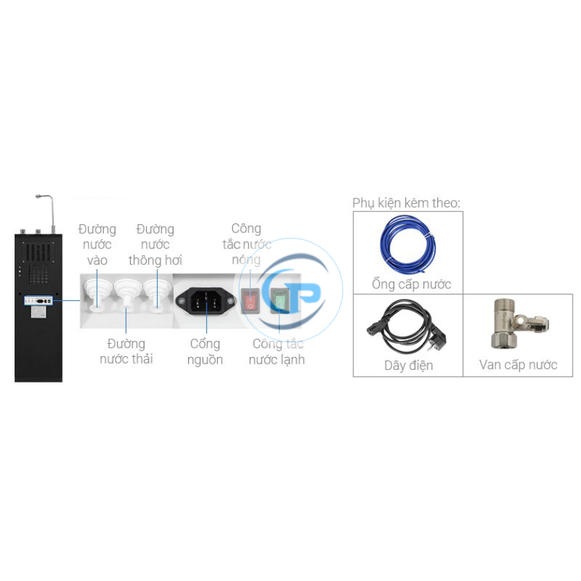 Máy lọc nước RO nóng nguội lạnh Hydrogen Kangaroo Infinity KG10A9I 8 lõi
