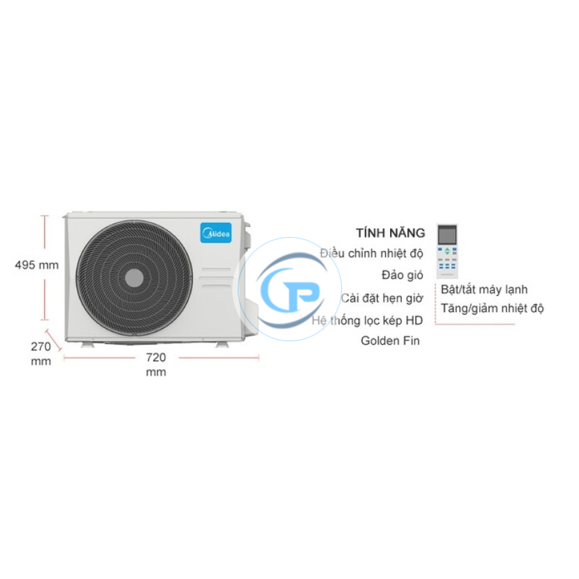 Máy lạnh Midea Inverter MSAGII-13CRDN8 1.5 HP