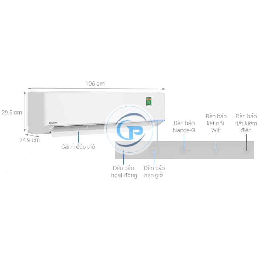Máy lạnh Panasonic Inverter CU/CS-U24BKH-8 2.5Hp