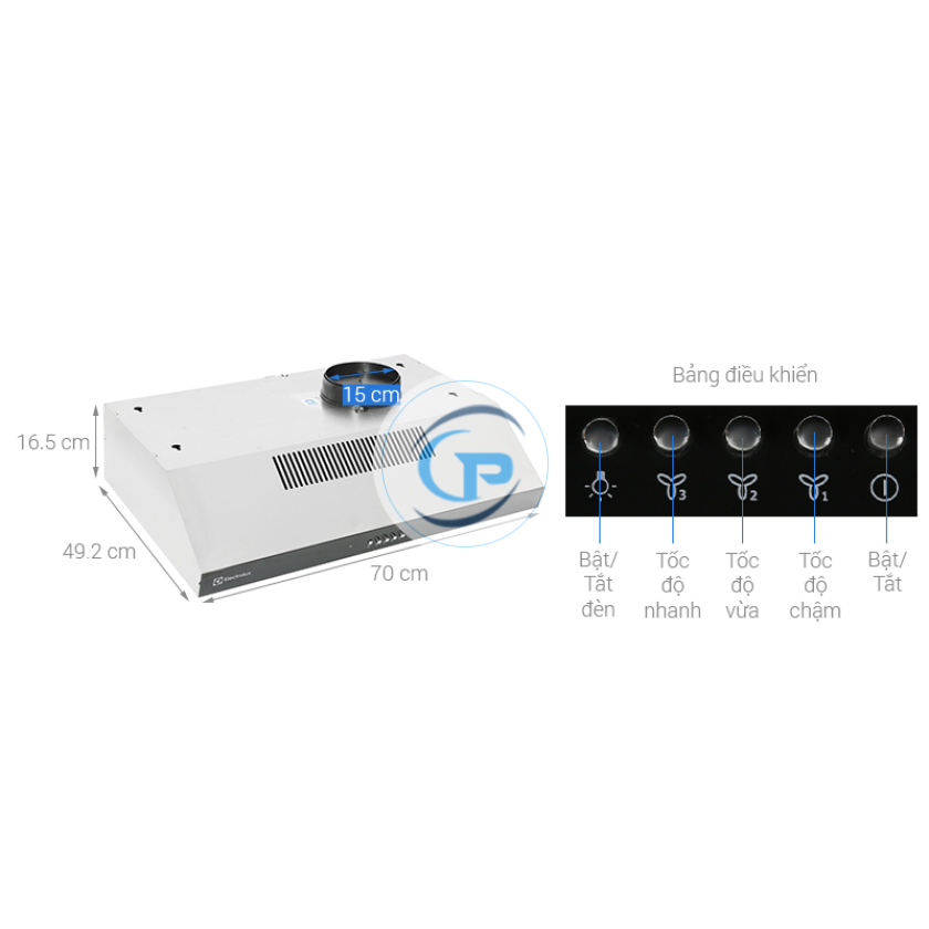 Máy hút mùi âm tủ Electrolux ERF715SBA