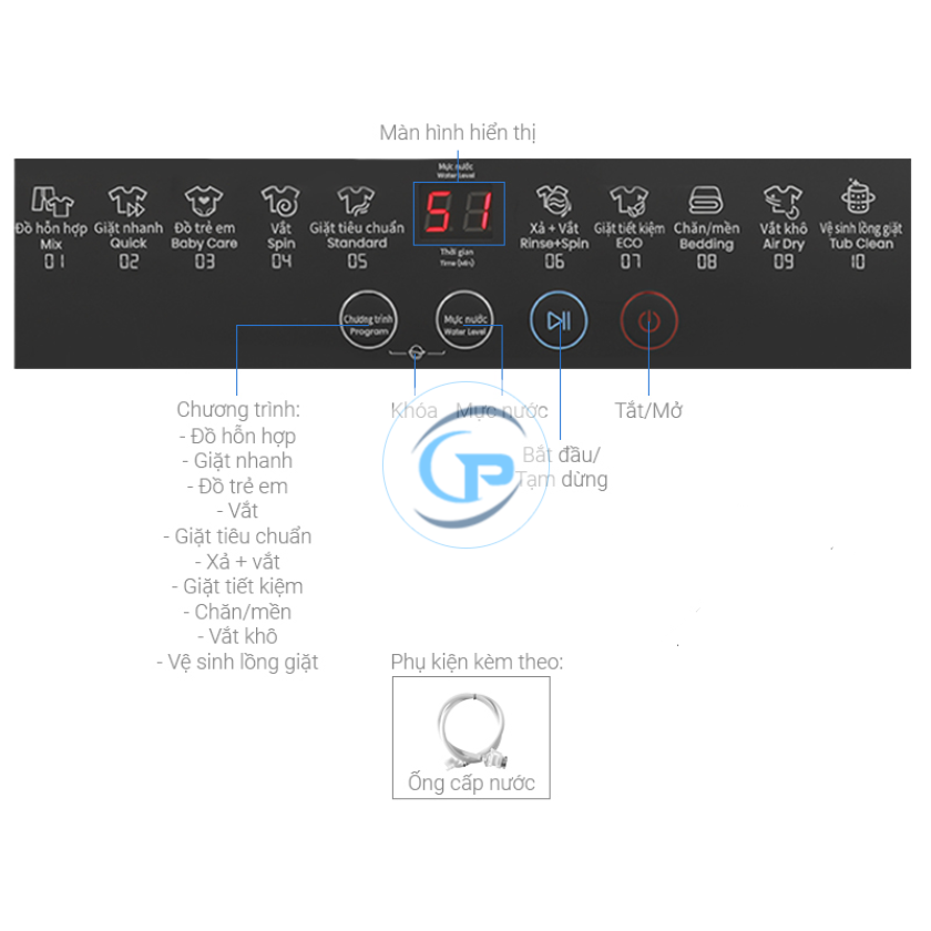 Máy giặt Hisense Inverter 8 kg WTZQ8012UT
