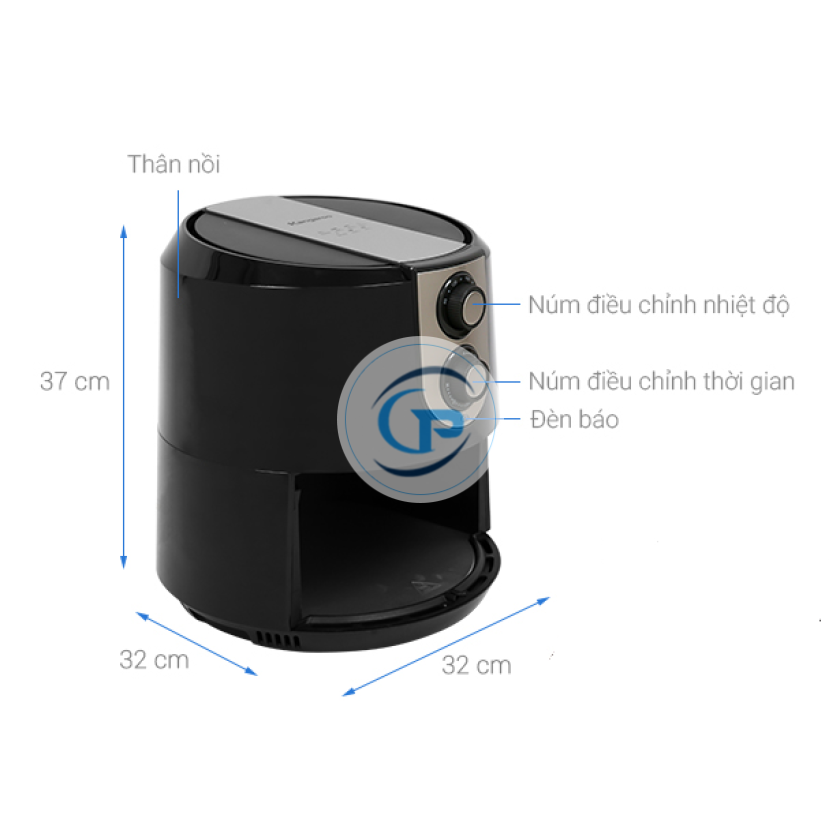 Nồi chiên không dầu Kangaroo KG55AF1 5.2 lít