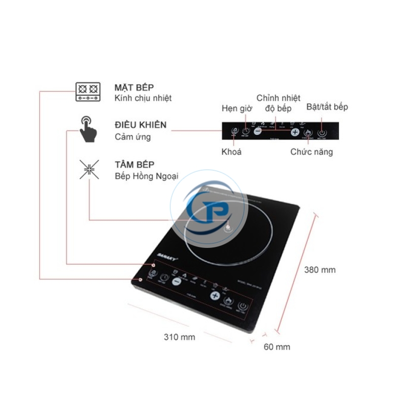Bếp hồng ngoại đơn Sanaky SNK-2018HG