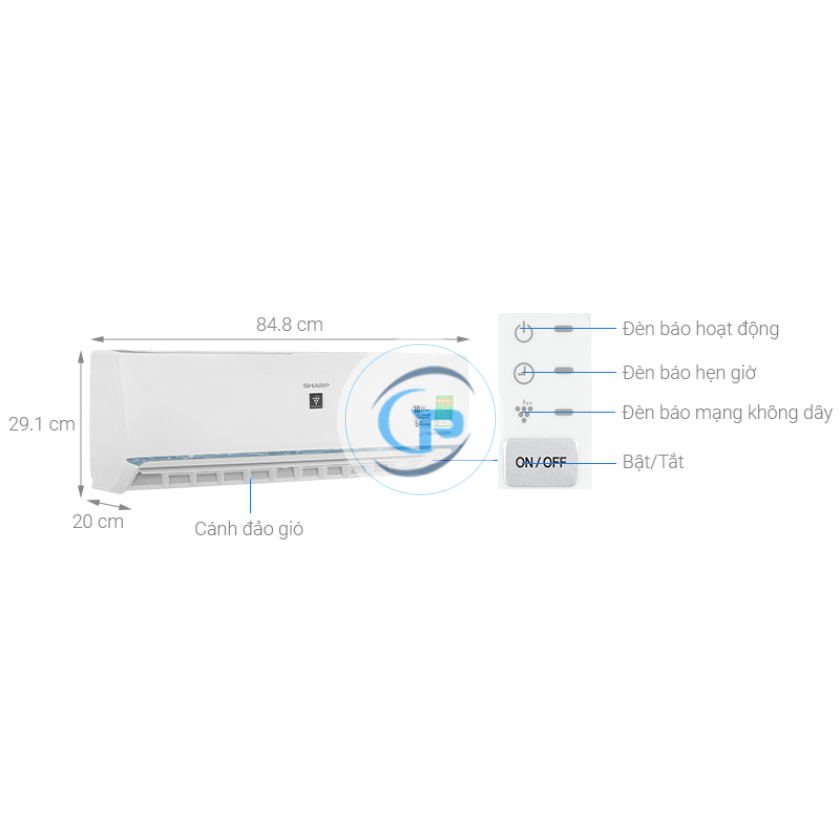 Máy lạnh Sharp Inverter AH-XP10BSW 1.0Hp