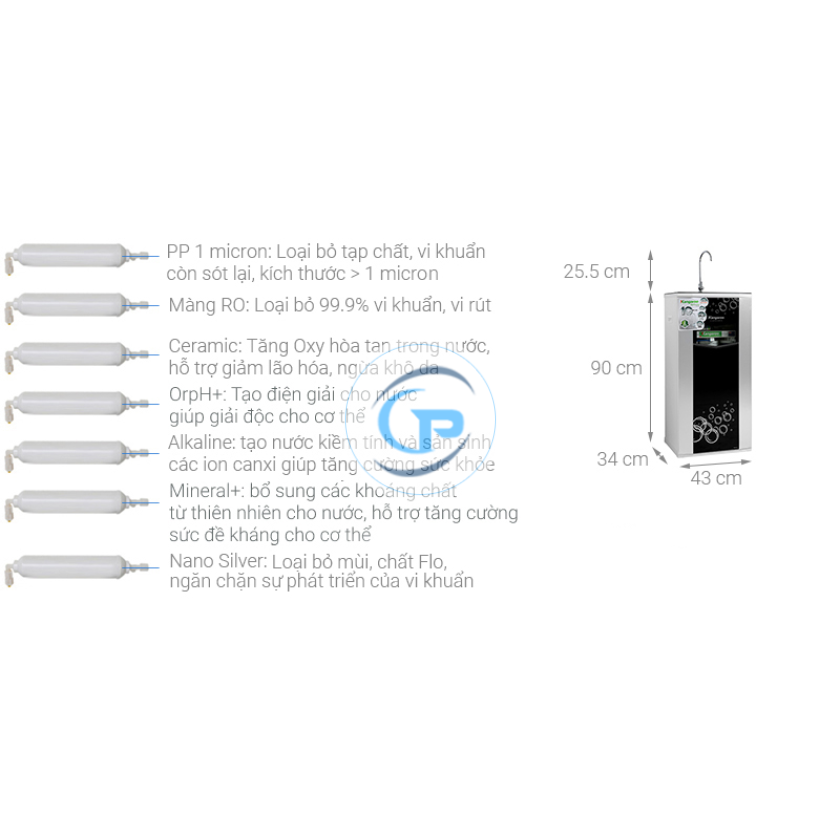 Máy lọc nước RO lọc nước mặn, nước lợ Kangaroo KG3500AVTU 10 lõi
