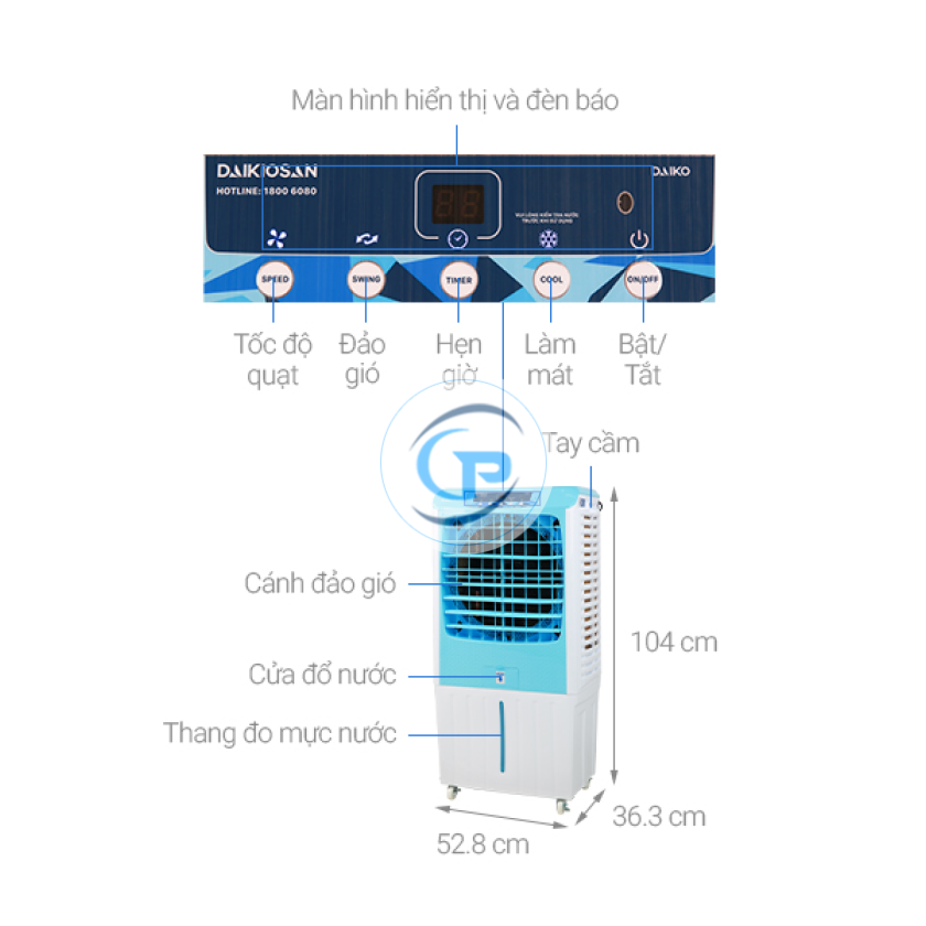 Quạt điều hoà Daikiosan DKA-04000B 160W