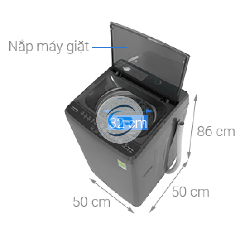 Máy giặt Hisense Inverter 8 kg WTZQ8012UT